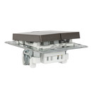 Механизм выключателя двухклавишный с подсветкой AtlasDesign мокко IP20 Systeme Electric