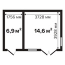 Дом садовый 21м² Комфорт с хозблоком брус 44мм_3