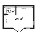 Дом гостевой 24м² Комфорт брус 44мм_3