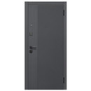 Дверь входная металлическая с зеркалом Ferroni Флорида эмалит черный кварц\эмалит белый 960мм правая_3