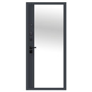 Дверь входная металлическая с зеркалом Ferroni Концепт муар\сатин графит 960мм левая_3