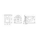 Унитаз подвесной C901701SC Gem FlashClean