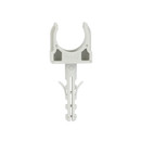 Крепеж-клипса для трубы 16мм с дюбелем серая 100шт TDM