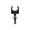 Крепеж-клипса для трубы 16мм с дюбелем черная 100шт TDM