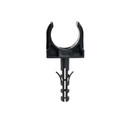 Крепеж-клипса для трубы 20мм с дюбелем черная 100шт TDM