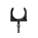 Крепеж-клипса для трубы 32мм с дюбелем черная 25шт TDM