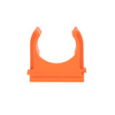 Крепеж-клипса для труб 32мм оранжевая 50шт УралПак