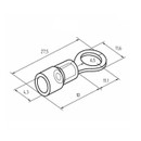 Наконечник кольцевой НКИ 1,5мм² красный 100шт Rexant_3