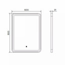 Зеркало Comforty Ситара-60 с LED подсветкой и сенсором чёрное матовое