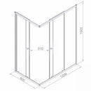 Душевой уголок Domani-spa Cube 80х80см стекло прозрачное 4мм_3