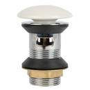 Донный клапан для раковины 1 1/4" клик-клак с переливом круглый белый Masterprof_3