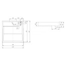Раковина над стиральной машиной 600х600мм квадратная Kirovit Престиж 600