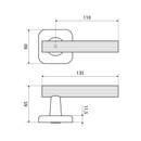 Комплект ручек для металлических дверей Булат хром_3