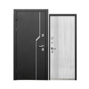 Дверь входная с терморазрывом Luxor Термо 1 букле черный/эмалит белый 860мм левая_3