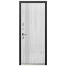 Дверь входная с терморазрывом Luxor Термо 1 букле черный/эмалит белый 960мм левая_3