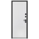 Дверь входная с терморазрывом Luxor Termo Рейка Муар 7024/эмалит белый 960мм правая_3
