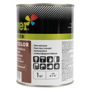 Эмаль акриловая универсальная Clever коричневая полуматовая 1кг_3