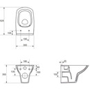 Унитаз подвесной Cersanit Carina S-MZ-CARINA-CON-DL-W