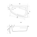 Ванна акриловая Cersanit Joanna 160x95см асимметричная правая_4