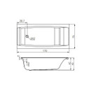 Ванна акриловая Cersanit Vrgo 170x75см_4