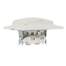 Розетка одноместная с заземлением с крышкой Кварта белая IP20 IEK_4