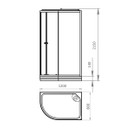 Душевая кабина Comforty правая низкий поддон 120х80см стекло тонированное 4мм_4