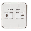 Розетка одноместная накладная с заземлением Blanca белая IP20 Systeme Electric