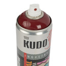 Эмаль аэрозольная для профнастила Kudo винно-красная (RAL 3005) полуматовая 0,52л