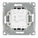 Механизм переключателя проходного двухклавишный AtlasDesign карбон IP20 Systeme Electric