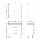 Зеркало шкаф Comforty Никосия 80 дуб темный_4