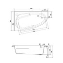 Ванна акриловая Cersanit Joanna 150x95см асимметричная левая_4