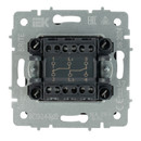 Механизм переключателя проходного двухклавишный Brite шампань IP20 IEK