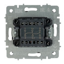Механизм переключателя проходного двухклавишный Brite сталь IP20 IEK
