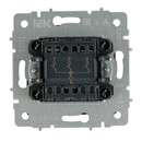 Механизм выключателя трехклавишный Brite сталь IP20 IEK_4