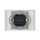 Розетка двухместная с заземлением Brite белая IP20 IEK_4