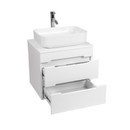 Тумба подвесная Viant Марсель белый с раковиной Cersanit Moduo Square 50_4