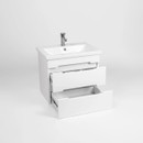 Тумба подвесная Viant Марсель 50 с раковиной COMO 50 белый глянцевый