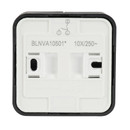 Выключатель двухклавишный накладной Blanca антрацит IP20 Systeme Electric
