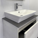 Тумба подвесная Comforty Прага 60 с раковиной Comforty 9055RA50 дуб белый/графит_4