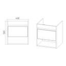 Тумба подвесная Viant Бостон 50 с раковиной Cersanit Como 50 дуб вотан/белый_4