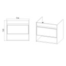 Тумба подвесная Viant Бостон 60 с раковиной Cersanit Como 60 дуб вотан/белый_4