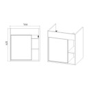 Тумба подвесная Viant Бостон 60 с раковиной Cersanit Como 60_4