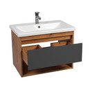Тумба подвесная Viant Бостон 80 с раковиной Cersanit Como 80 дуб вотан/графит_4
