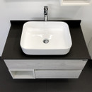 Тумба подвесная Comforty Прага-90 с раковиной Comforty T-Y9378 дуб белый/графит_4