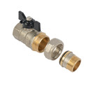 Кран шаровый со сгоном LD Pride 3/4" бабочка с биркой