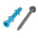 Дюбель фасадный нейлоновый Европартнер 10х80 мм с шурупом 4 шт/уп