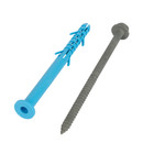 Дюбель фасадный нейлоновый Европартнер 10х135 мм с шурупом 4 шт/уп