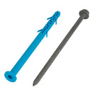 Дюбель фасадный нейлоновый Европартнер 10х160 мм с шурупом 4 шт/уп