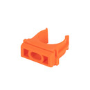 Крепеж-клипса для трубы 20 мм оранжевая 10 шт/уп