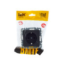 Механизм розетки с заземлением Brite графит IP20 IEK
